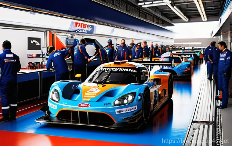 GT 레이싱의 매력 - **Prompt:** A close-up, intense portrait of a GT racing driver inside the high-tech cockpit of their...