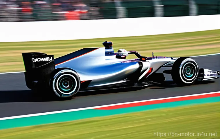 포뮬러 1과 드래그 레이싱의 차이 - **Prompt 1: Dynamic Formula 1 Car on a Winding Circuit** "A sleek, futuristic Formula 1 race car...