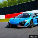F1 머신의 코너링 기술 분석 - A high-performance racing car equipped with an active suspension system speeding through a sharp cor...